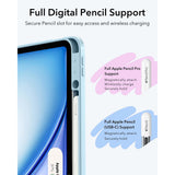 Husa tableta pentru iPad Air 13 (2024), ESR Flip Hybrid (cu Pencil Holder), albastru