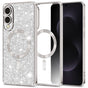 Husa pentru Samsung Galaxy S25 Edge, Techsuit Lux Glitter MagSafe, argintiu