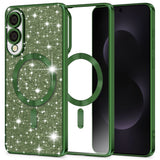 Husa pentru Samsung Galaxy S25 Edge, Techsuit Lux Glitter MagSafe, albastru