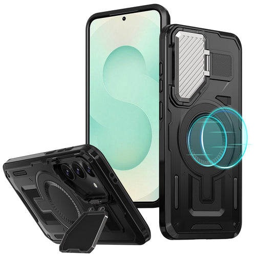 Husa pentru Samsung Galaxy S25 Plus, Techsuit CamVault MagSafe, negru