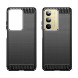 Husa pentru Realme C75, Techsuit Carbon Silicone, negru
