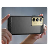 Husa pentru Realme C75, Techsuit Carbon Silicone, negru