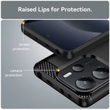Husa pentru Xiaomi Redmi Note 14S, Techsuit Carbon Silicone, negru