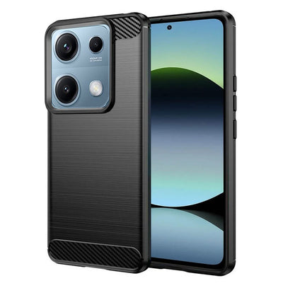 Husa pentru Xiaomi Redmi Note 14S, Techsuit Carbon Silicone, negru