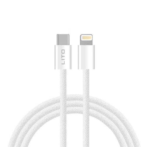 Cablu Lito de date (LD04CL), Type-C to Lightning, Incarcare rapida 27W, 2m, alb