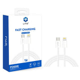 Cablu Lito de date (LD04CL), Type-C to Lightning, Incarcare rapida 27W, 1m, alb