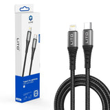 Cablu Lito de date (LD08CL), Type-C to Lightning, Incarcare rapida, 27W, 1m, negru