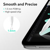 Stylus pen ESR Geo (6C00602), pentru iPad, Magnetic Attachment, Bluetooth, Type-C, Respingere palma, Tilt Sensitivity, alb
