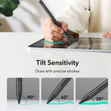 Stylus pen ESR Geo (6C00601), pentru iPad, Magnetic Attachment, Bluetooth, Type-C, Respingere palma, Tilt Sensitivity, negru