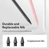 Stylus pen ESR Geo (6C00601), pentru iPad, Magnetic Attachment, Bluetooth, Type-C, Respingere palma, Tilt Sensitivity, negru