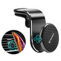 Suport auto Techsuit AirGrip (S8), Waterfall-Shaped, Magnetic N52 Sigur Prindere, pentru Grila ventilatie, Clema Prindere, negru