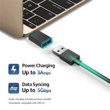 Adaptor Techsuit (2 pack) OTG Adapters Duovoltx (A13), USB to Type-C, 3A, Plug&play, Fast Transfer, 5Gbps, Gri