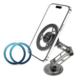 Suport auto Techsuit Premium TitanMagX (S14), pentru Bord/Birou, MagSafe Compatibil, 360A° Rotatie, 3M Adhesive, gri