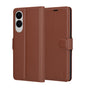 Husa pentru Samsung Galaxy S25 Edge, Techsuit Leather Folio, maro