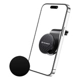 Suport auto Techsuit AirGrip (S8), Waterfall-Shaped, Magnetic N52 Sigur Prindere, pentru Grila ventilatie, Clema Prindere, negru