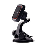 Suport auto Techsuit MagGrip (S6), pentru Bord, Prindere magnetica, 360° Rotation, Suction Cup, 2 Placa metalicas, negru