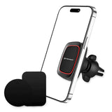 Suport auto Techsuit MagGrip (S4), Secure Prindere magnetica pentru Grila ventilatie, 360° Rotation, cu Placa metalicas, negru