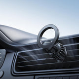 Suport auto Techsuit AirFix (S1), cu Metal Inel, Grila ventilatie Suport, MagSafe Compatibil, N52, 360A° Rotatie, negru