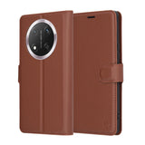 Husa pentru Honor X9c, Techsuit Leather Folio, maro