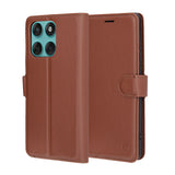 Husa pentru Motorola Edge 60 Fusion, Techsuit Leather Folio, maro