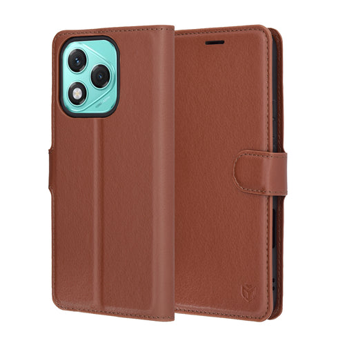 Husa pentru Honor 400 Lite, Techsuit Leather Folio, maro