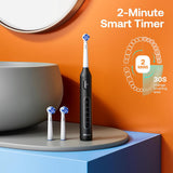 Periuta de dinti electrica Bitvae dinti electrica (BVR1), Soft, cu 8 Heads, Smart Timer, Clean/Sensitive/Alb/Gum Care/Tongue Modes, alb