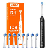 Periuta de dinti electrica Bitvae dinti electrica (BVR1), Soft, cu 8 Heads, Smart Timer, Clean/Sensitive/Alb/Gum Care/Tongue Modes, alb