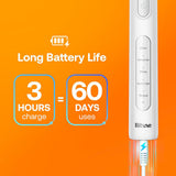 Periuta de dinti electrica Bitvae dinti electrica (BVR1), Soft, cu 8 Heads, Smart Timer, Clean/Sensitive/Alb/Gum Care/Tongue Modes, alb