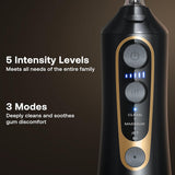 Bitvae Water Flosser (BVC6), Larger 300ml Size, cu 6 Jet Tips, 3 Modes, 5 Intensities, reincarcabil, Alb