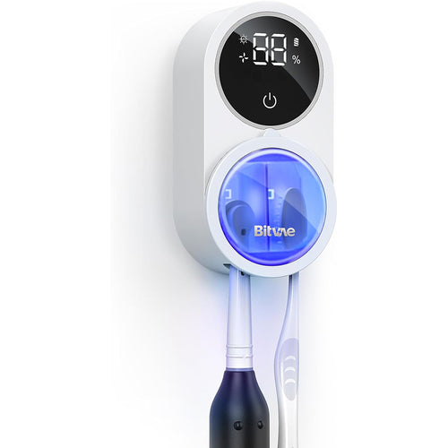 Bitvae Air Drying Sanitizer (BVX122), pentru Toothbrush, UV Disinfection, Inductive Switch, Antibacterial, LED Screen, Alb