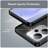 Husa pentru Realme 14T, Techsuit Carbon Silicone, negru