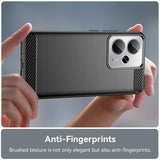 Husa pentru Realme 14T, Techsuit Carbon Silicone, negru