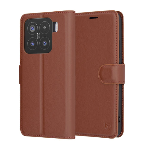Husa pentru Xiaomi 15, Techsuit Leather Folio, maro