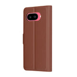Husa pentru Google Pixel 9a, Techsuit Leather Folio, maro
