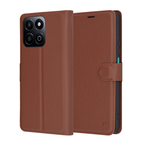 Husa pentru Honor 200 Smart, Techsuit Leather Folio, maro