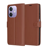 Husa pentru OPPO A40 4G, Techsuit Leather Folio, maro