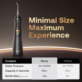 Bitvae Water Flosser (BVC6), Larger 300ml Size, cu 6 Jet Tips, 3 Modes, 5 Intensities, reincarcabil, Alb