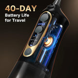 Bitvae Water Flosser (BVC6), Larger 300ml Size, cu 6 Jet Tips, 3 Modes, 5 Intensities, reincarcabil, Alb