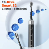 Bitvae Toothbrush Heads (GCS22), Gum Care, Ultra Soft Bristles, pentru Bitvae S2\S3, x4, Alb