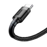 Cablu Baseus de date Cafule (Catklf-BG1), USB to Type-C, 3A, 480Mbps, 1m, negru;gri
