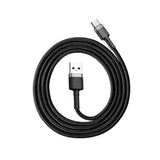 Cablu Baseus de date Cafule (Catklf-BG1), USB to Type-C, 3A, 480Mbps, 1m, negru;gri