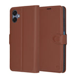 Husa pentru Samsung Galaxy A06 4G, Techsuit Leather Folio, maro