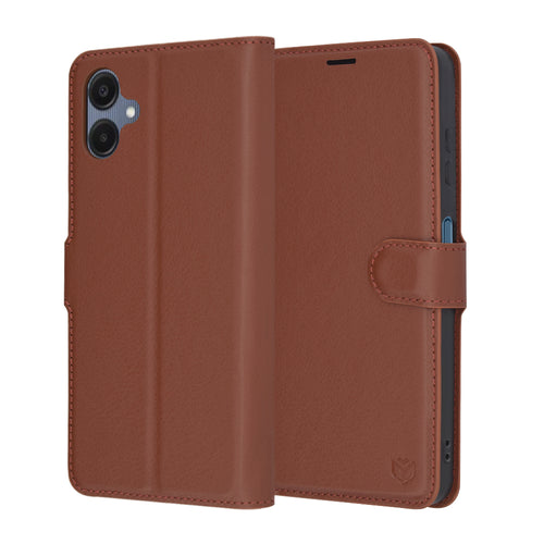 Husa pentru Samsung Galaxy A06 4G, Techsuit Leather Folio, maro