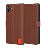 Husa pentru Nothing CMF Phone 1, Techsuit Leather Folio, maro