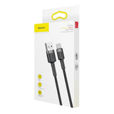 Cablu Baseus de date Cafule (Catklf-BG1), USB to Type-C, 3A, 480Mbps, 1m, negru;gri