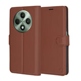 Husa pentru OPPO Reno12 F 5G, Techsuit Leather Folio, maro