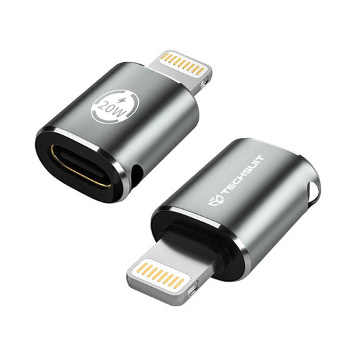 Adaptor Techsuit Premium OTG Adapter Titancorex (A11), Lightning to Type-C, 3A, Aluminum Alloy, Plug&play