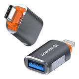 Adaptor Techsuit Premium OTG Adapter Slatevolt (A9), USB to Type-C, 5Gbps, 6A, 120W, Plug And Play, Fast Data Transfer