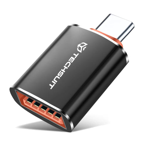 Adaptor Techsuit Premium OTG Adapter Hyperport (A2), USB to Type-C, 5Gbps, 6A, 120W, Converter pentru Pc/laptop