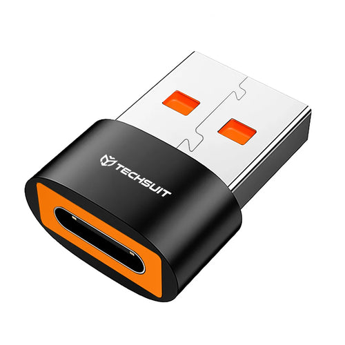 Adaptor Techsuit Premium OTG Adapter Hyperport (A4), Type-C to USB, 5Gbps, 6A, 120W, Converter pentru Phone